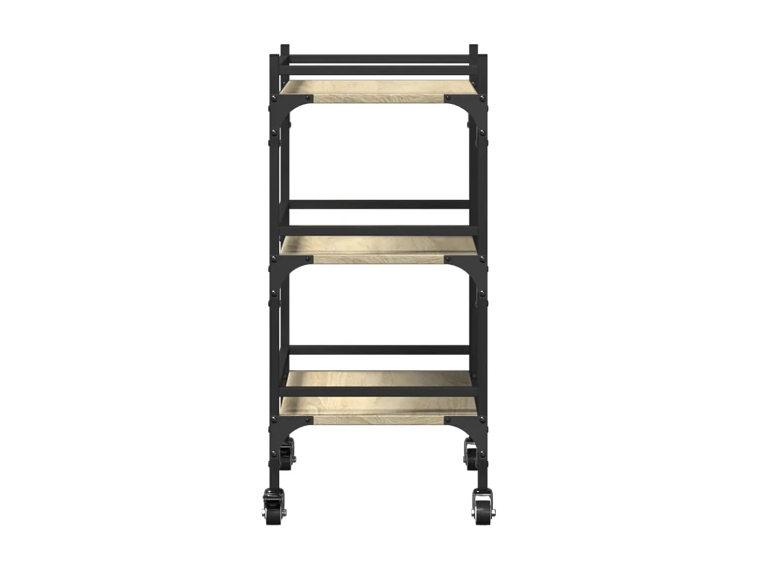 Chariot de cuisine chêne sonoma 50x35x75,5 cm bois d'ingénierie