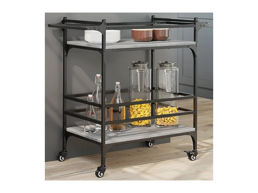 Küchenwagen Grau Sonoma 82x40x78,5 cm Holzwerkstoff