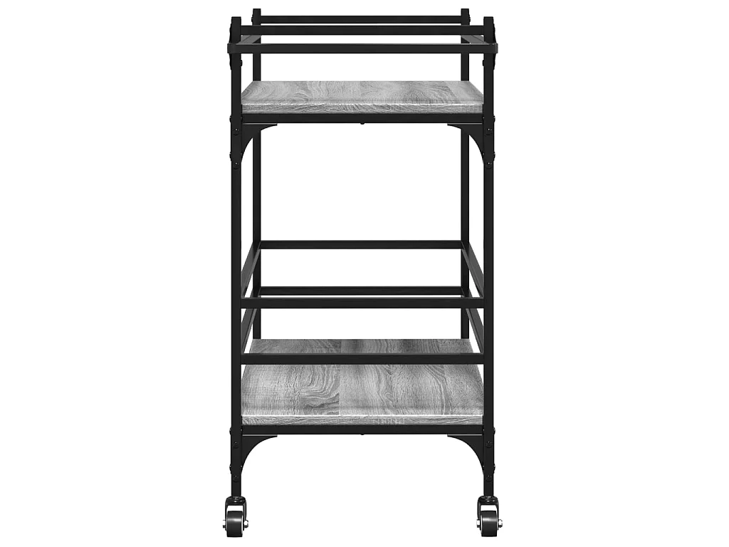 Carrello da Cucina Grigio Sonoma 82x40x78,5cm Legno Multistrato