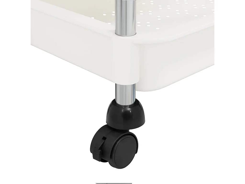 Keukentrolley 5-laags 42x29x128 cm ijzer en ABS wit