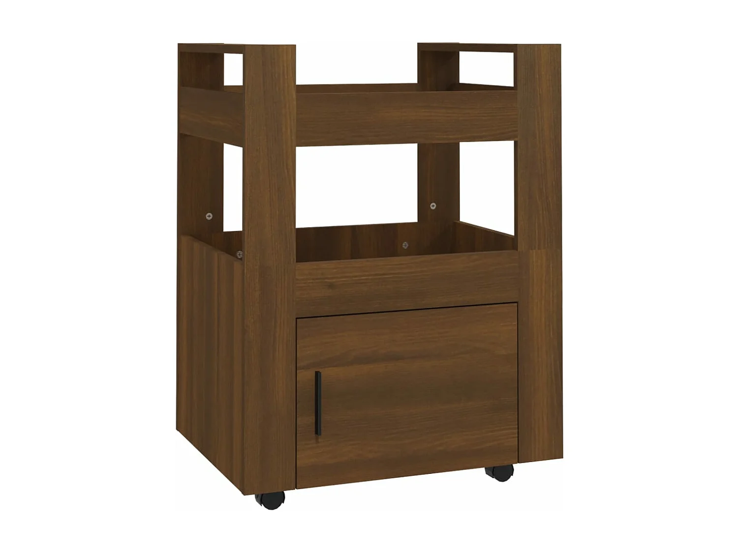Chariot de cuisine Chêne marron 60x45x80 cm Bois d'ingénierie