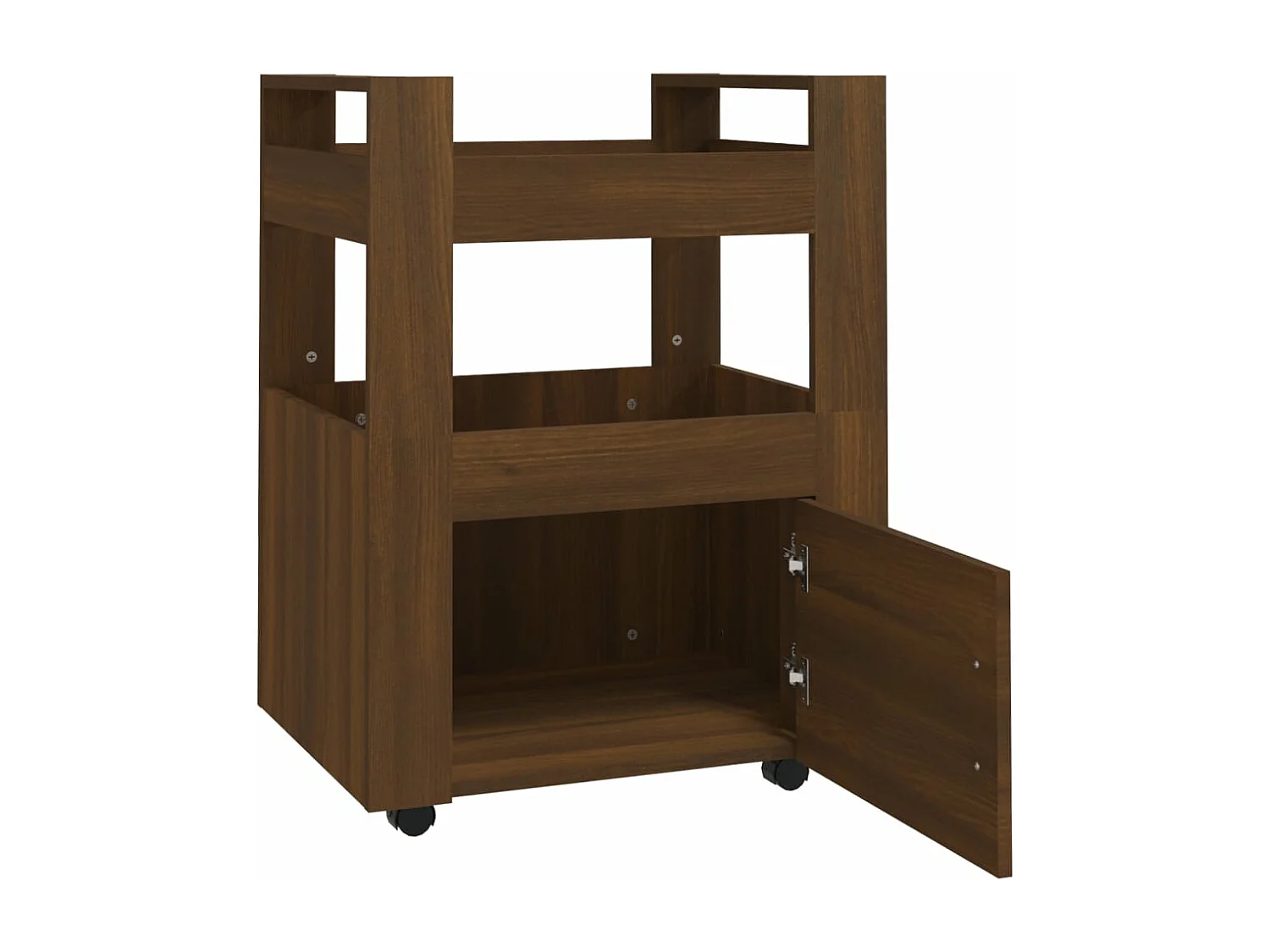 Chariot de cuisine Chêne marron 60x45x80 cm Bois d'ingénierie