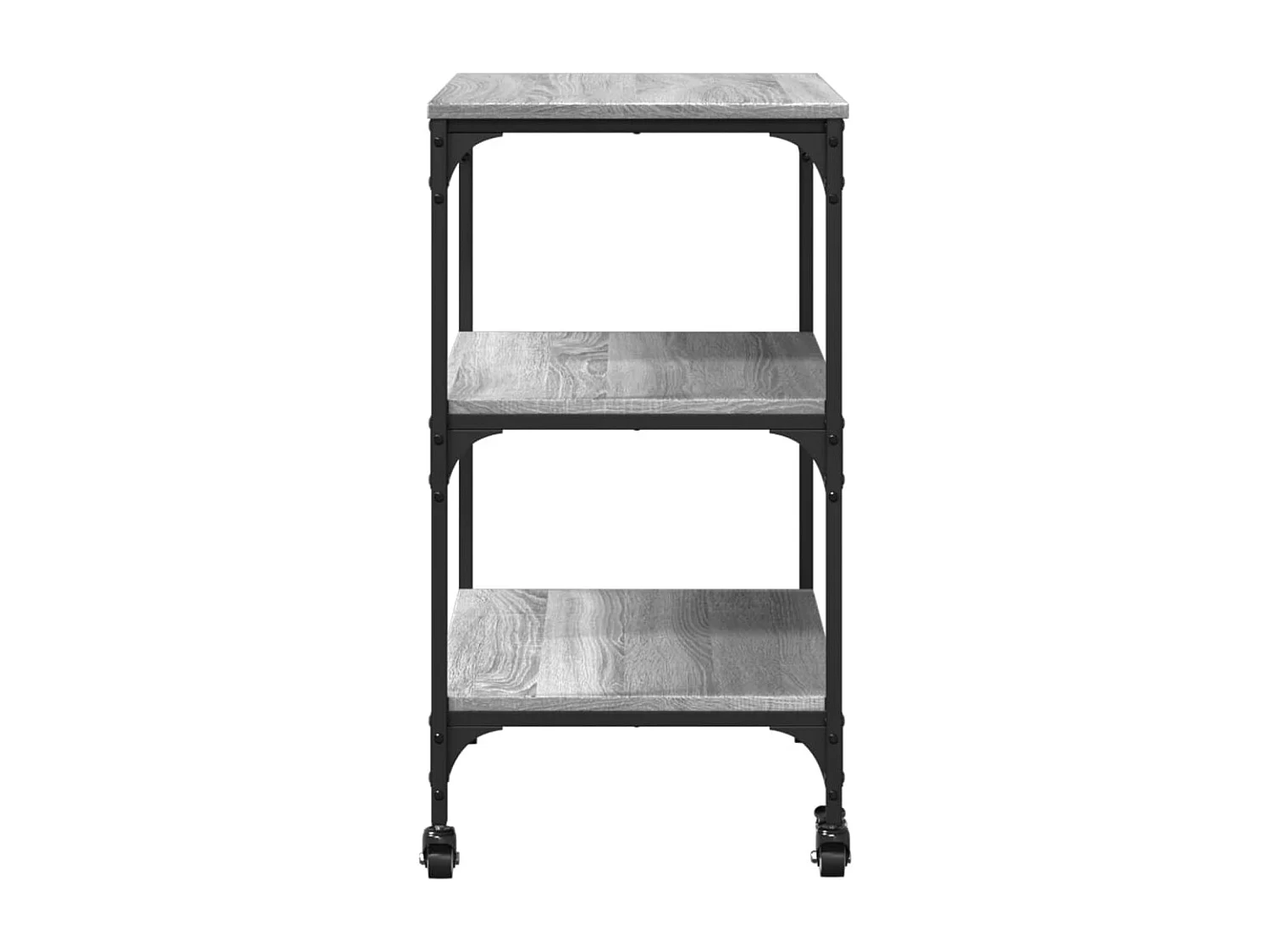 Chariot de cuisine sonoma gris 60x41x76 cm bois d'ingénierie