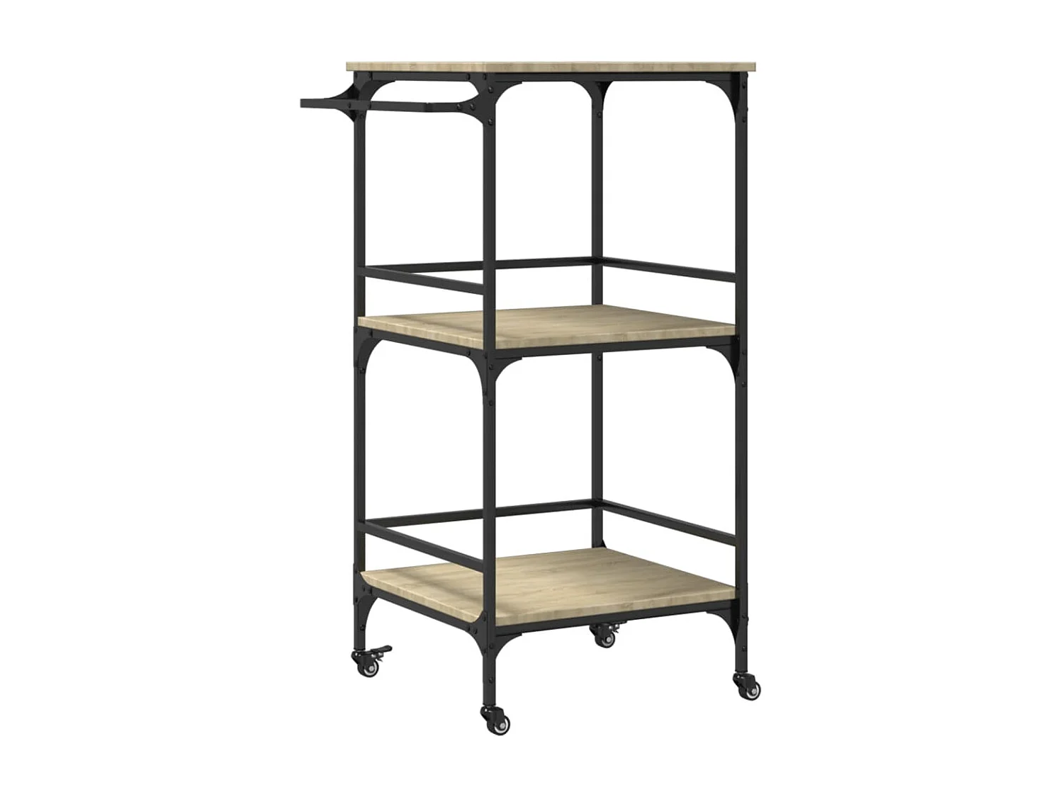 Chariot de cuisine chêne sonoma 60,5x50x105cm bois d'ingénierie