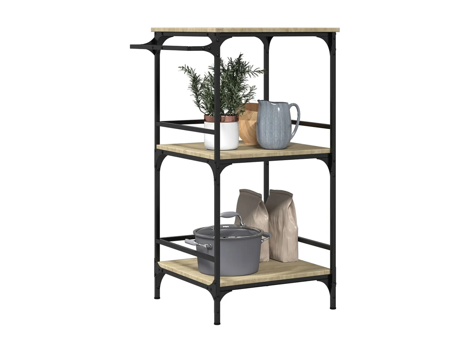 Chariot de cuisine chêne sonoma 60,5x50x105cm bois d'ingénierie