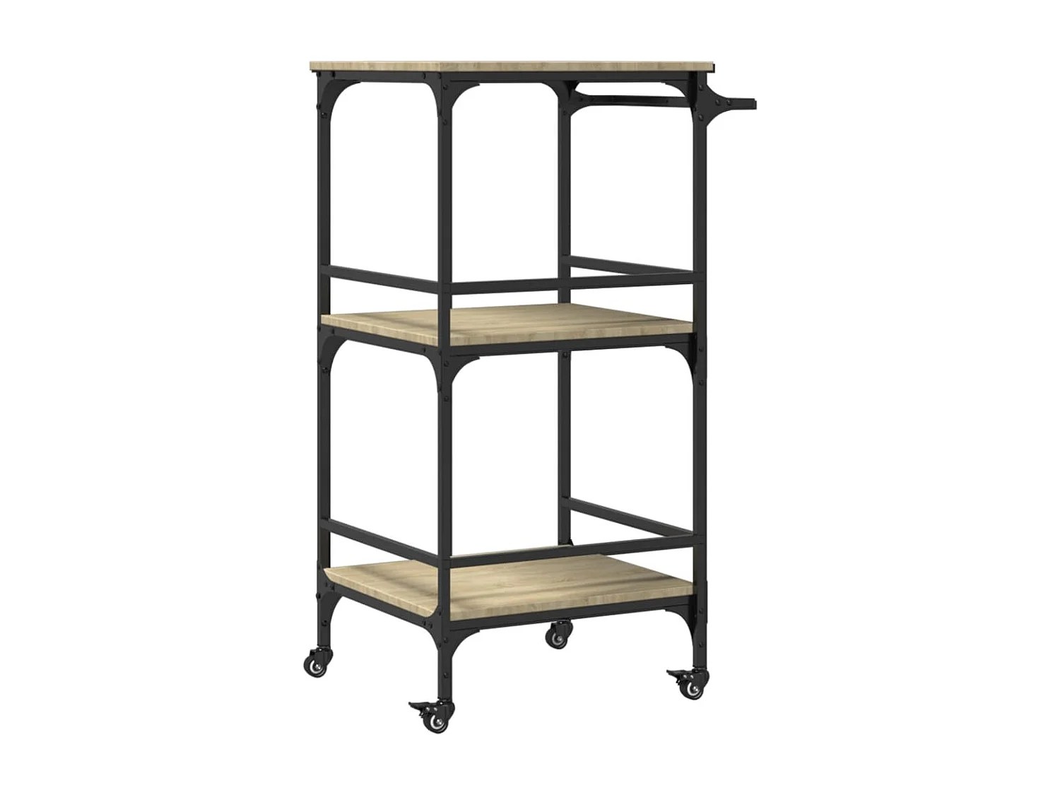 Chariot de cuisine chêne sonoma 60,5x50x105cm bois d'ingénierie