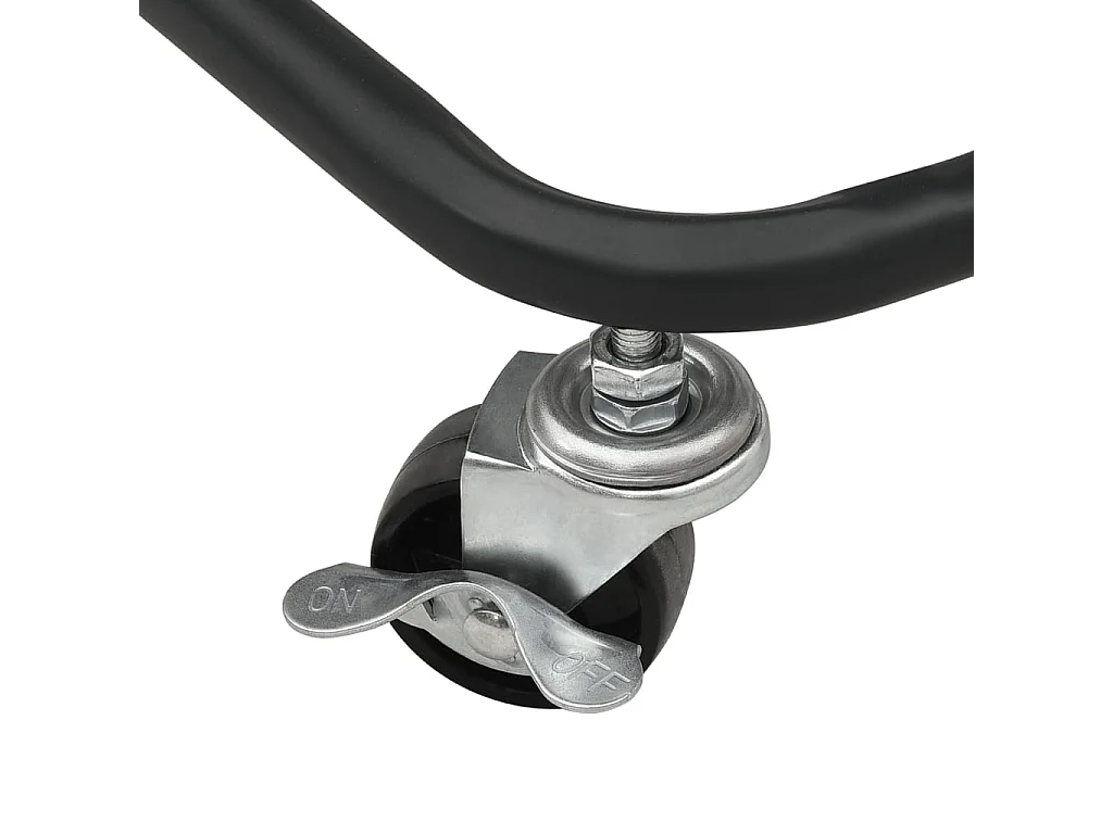 Keukentrolley 3-laags 42x35x85 cm ijzer en ABS zwart