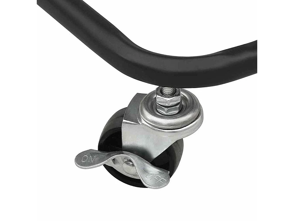 Keukentrolley 3-laags 42x35x85 cm ijzer en ABS zwart