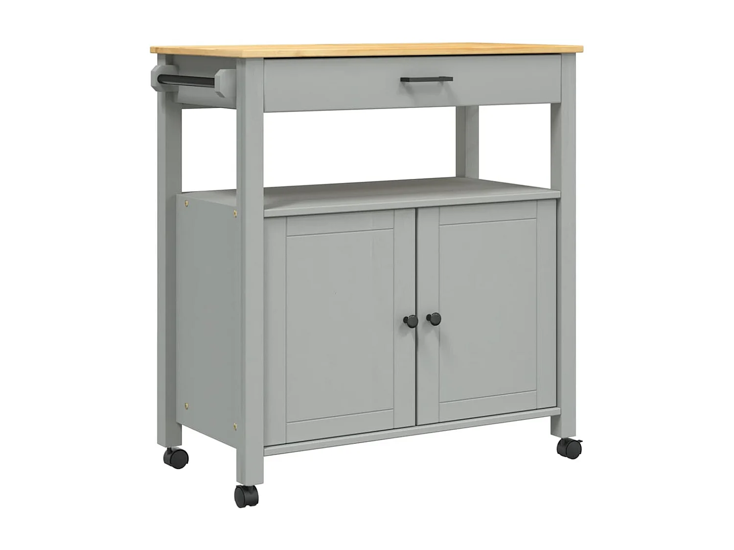 Keukentrolley MONZA 84x40x88,5 cm massief grenenhout