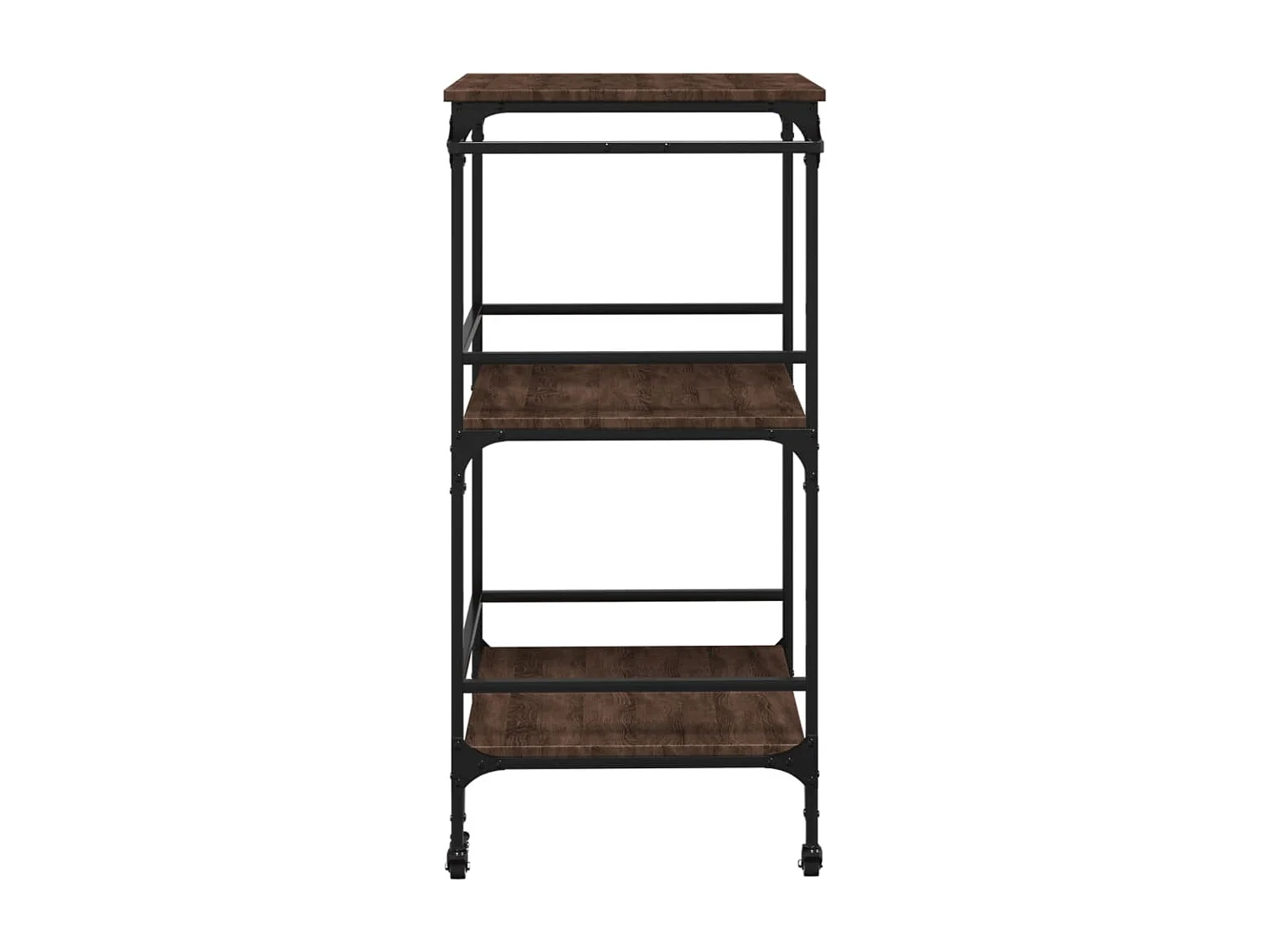 Chariot de cuisine chêne marron 60,5x50x105cm bois d'ingénierie