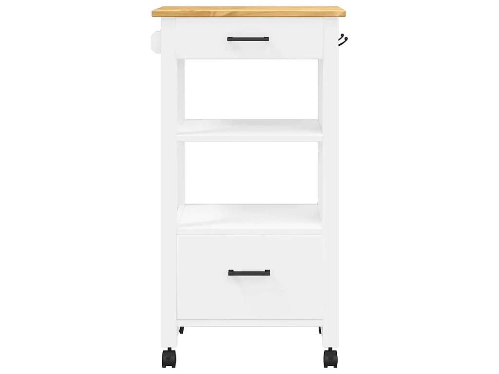 Chariot de cuisine MONZA 48x40x88,5 cm bois massif de pin