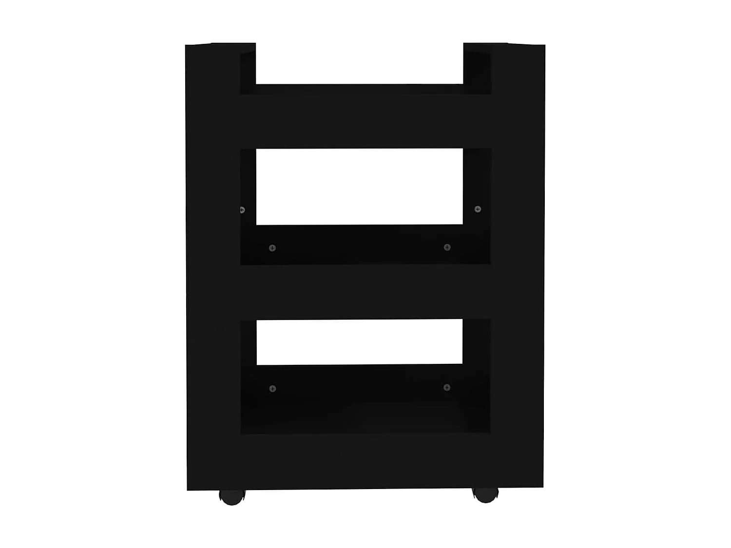 Carrinho de cozinha 60x45x80 cm derivados de madeira preto