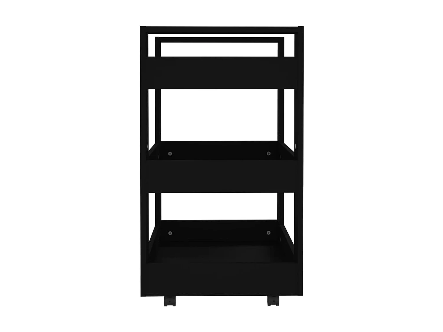 Carrinho de cozinha 60x45x80 cm derivados de madeira preto