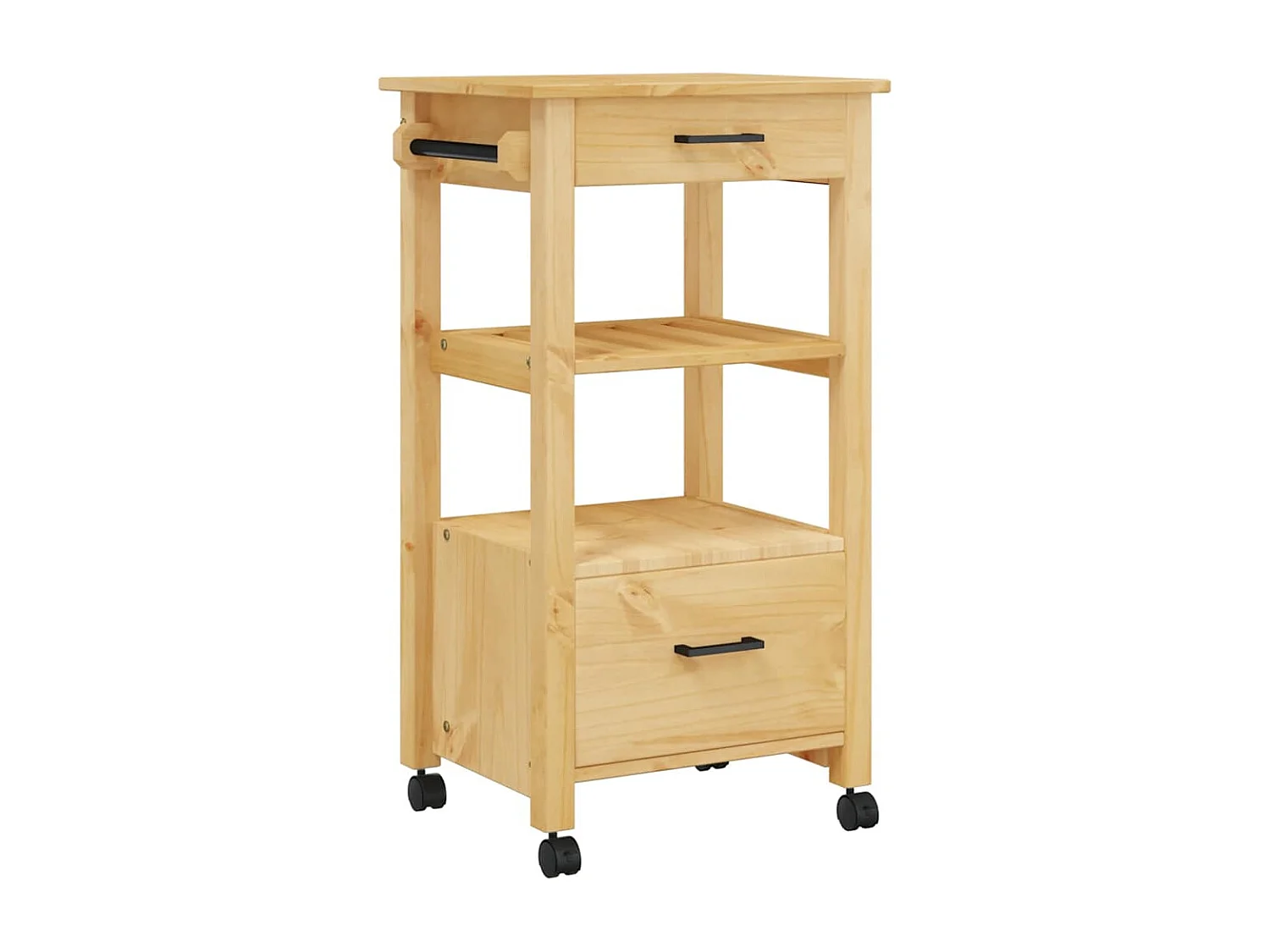 Chariot de cuisine MONZA 48x40x88,5 cm bois massif de pin