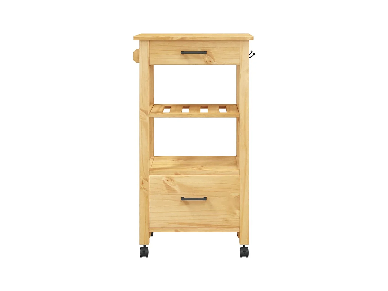 Chariot de cuisine MONZA 48x40x88,5 cm bois massif de pin