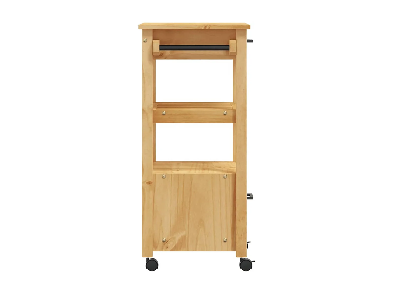 Chariot de cuisine MONZA 48x40x88,5 cm bois massif de pin