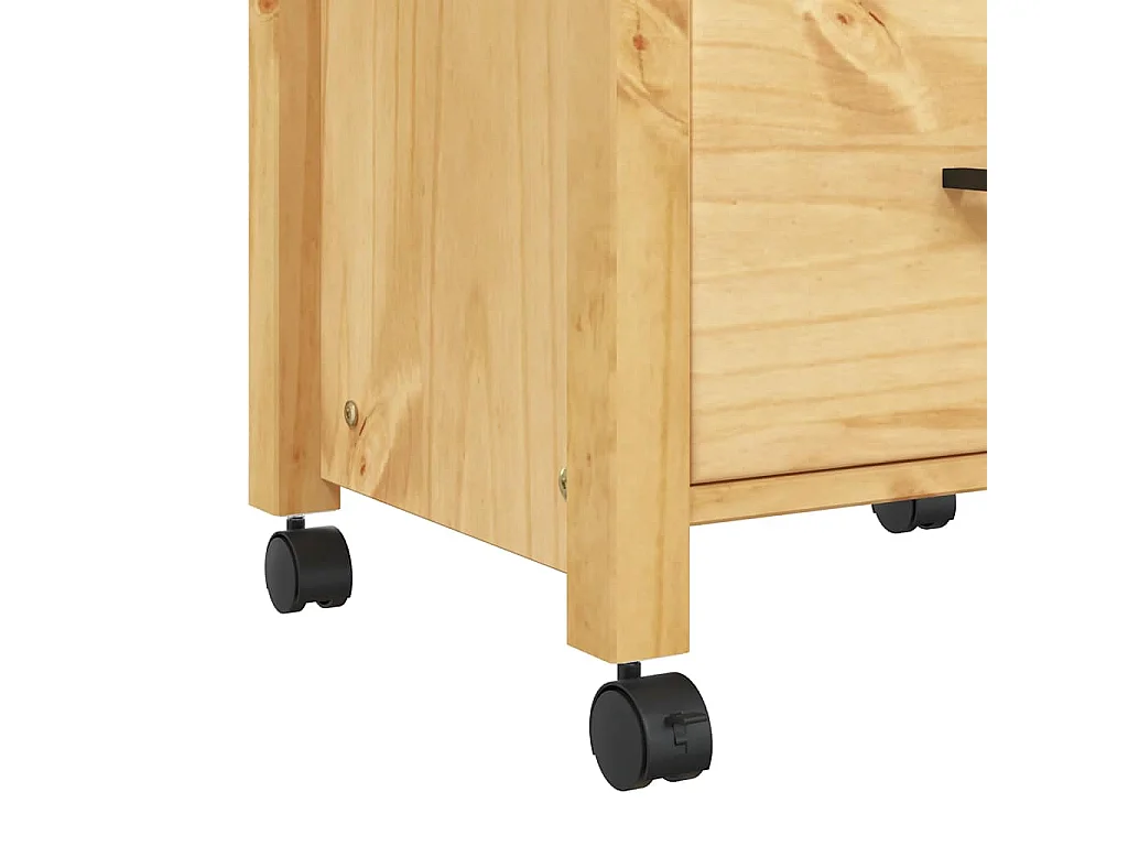 Chariot de cuisine MONZA 48x40x88,5 cm bois massif de pin