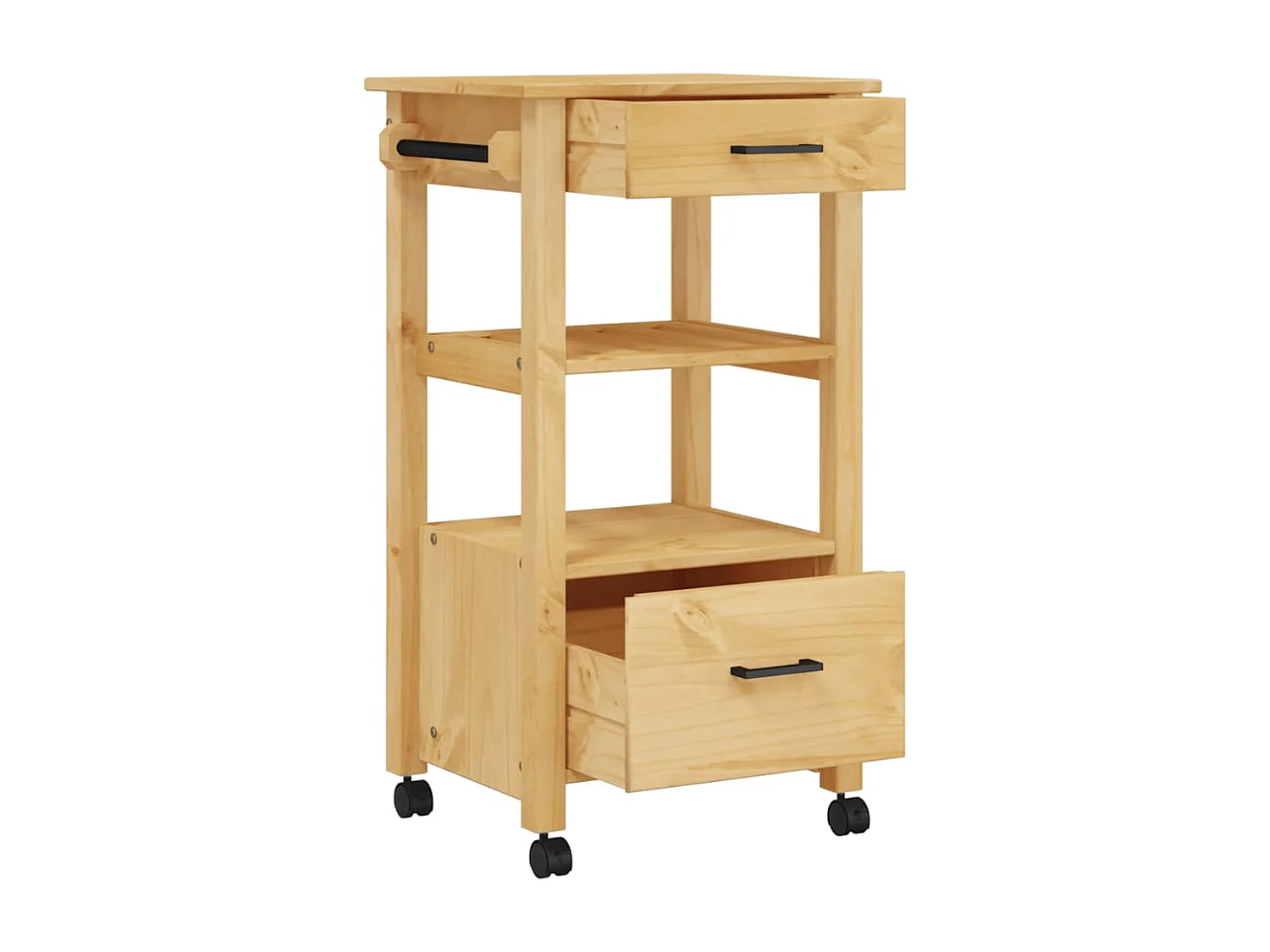 Chariot de cuisine MONZA 48x40x88,5 cm bois massif de pin