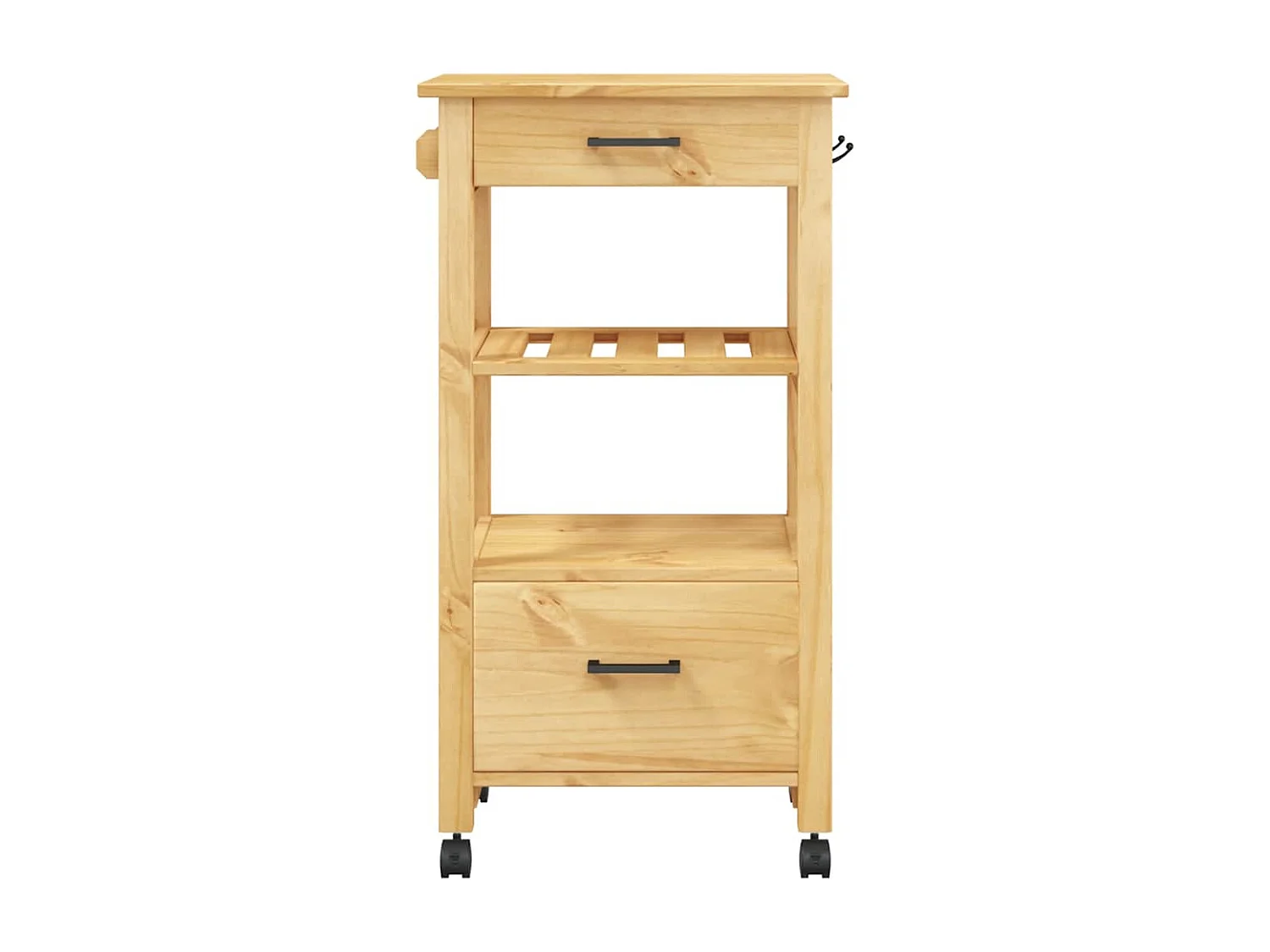 Chariot de cuisine MONZA 48x40x88,5 cm bois massif de pin
