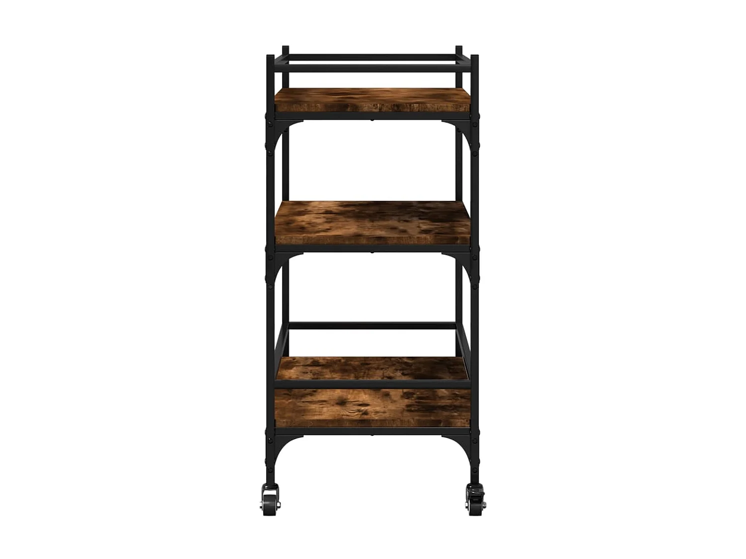 Chariot de cuisine chêne fumé 65x40x86,5 cm bois d'ingénierie
