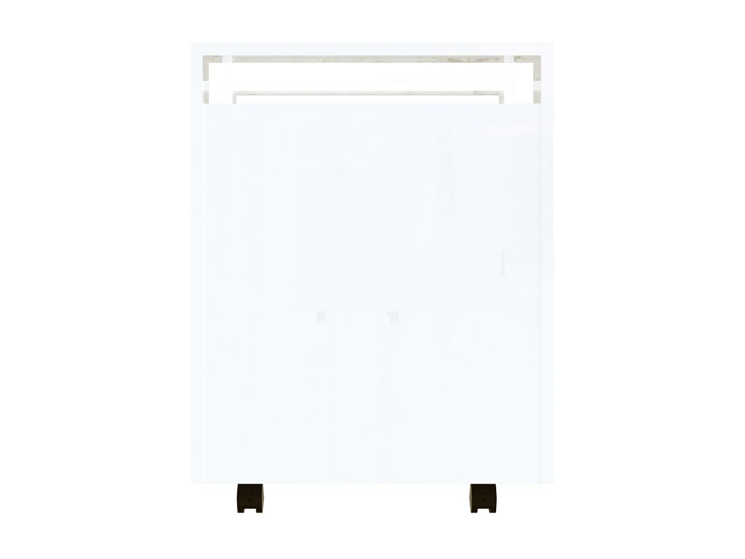 Chariot de bureau Blanc brillant 60x45x60 cm Bois d'ingénierie