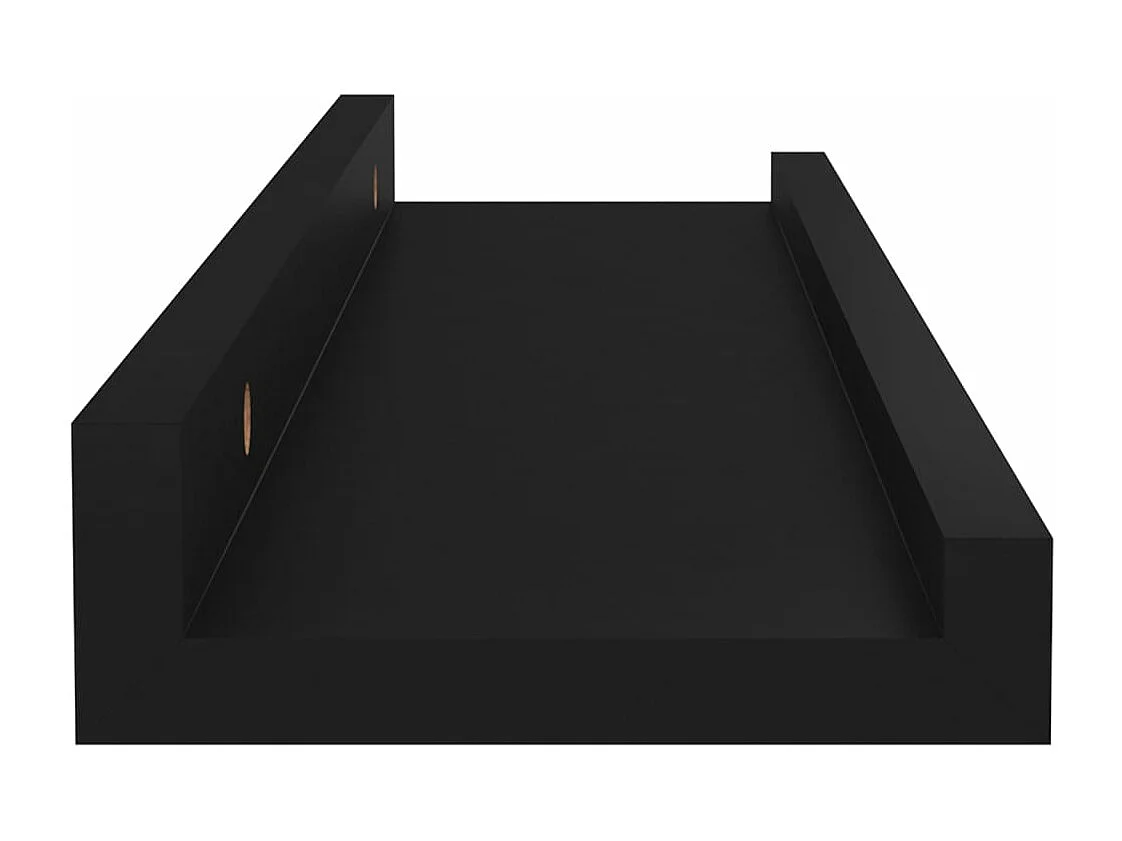 Prateleiras de parede 4 pcs 40x9x3 cm preto
