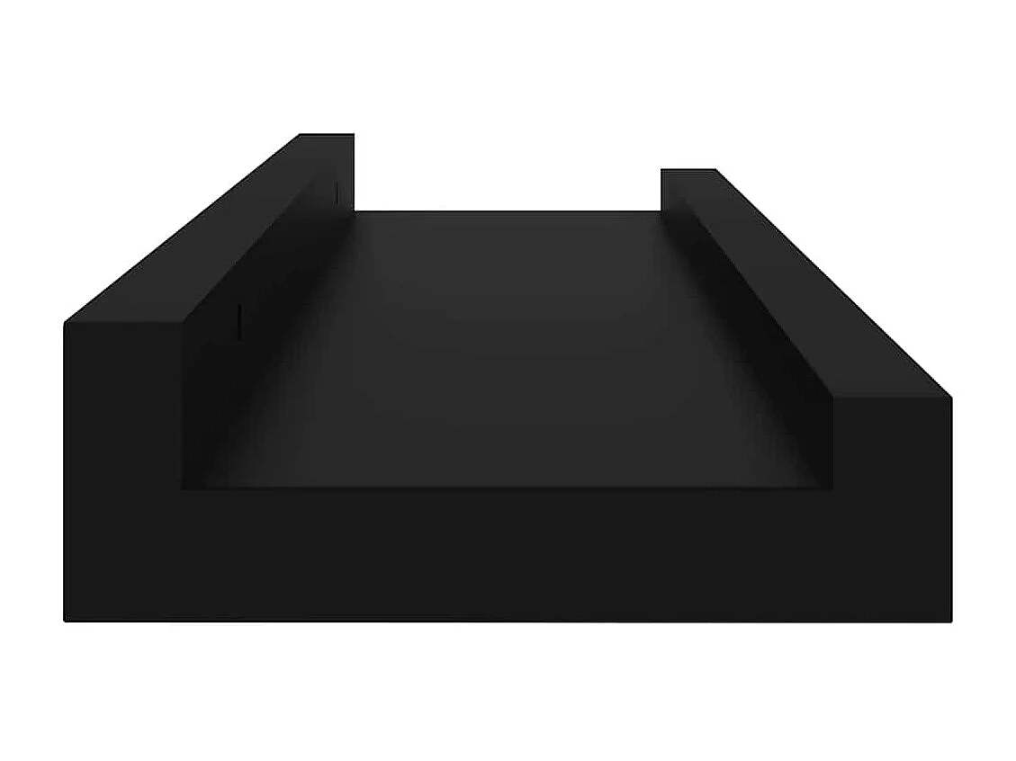 Étagères murales 4 pcs Noir 40x9x3 cm