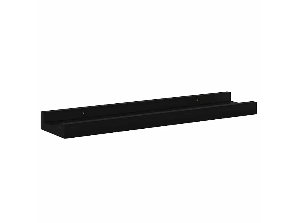 Wandschappen 4 st 40x9x3 cm zwart