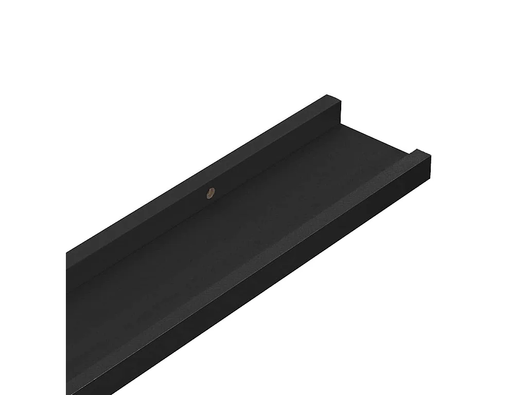 Wandschappen 4 st 40x9x3 cm zwart