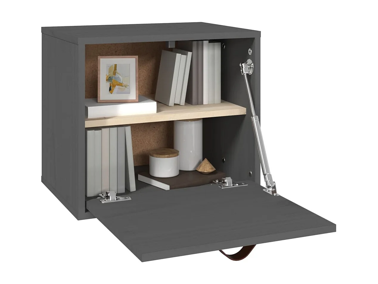 Armoire murale Gris 40x30x35 cm Bois de pin massif