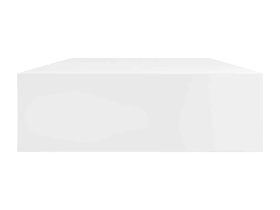 Étagères murales avec tiroirs 2 pcs Blanc 80 cm