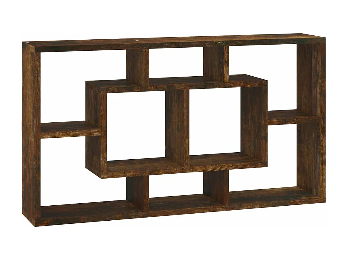 Étagère murale 8 compartiments Chêne fumé