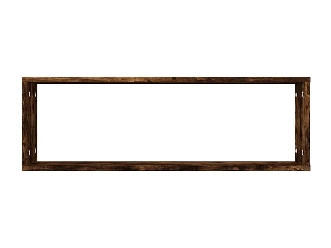 Półki ścienna sześcienne 2 szt. Dąb dymiony 80x15x26,5 cm Drewno inżynieryjne Nowoczesne Dekoracyjne