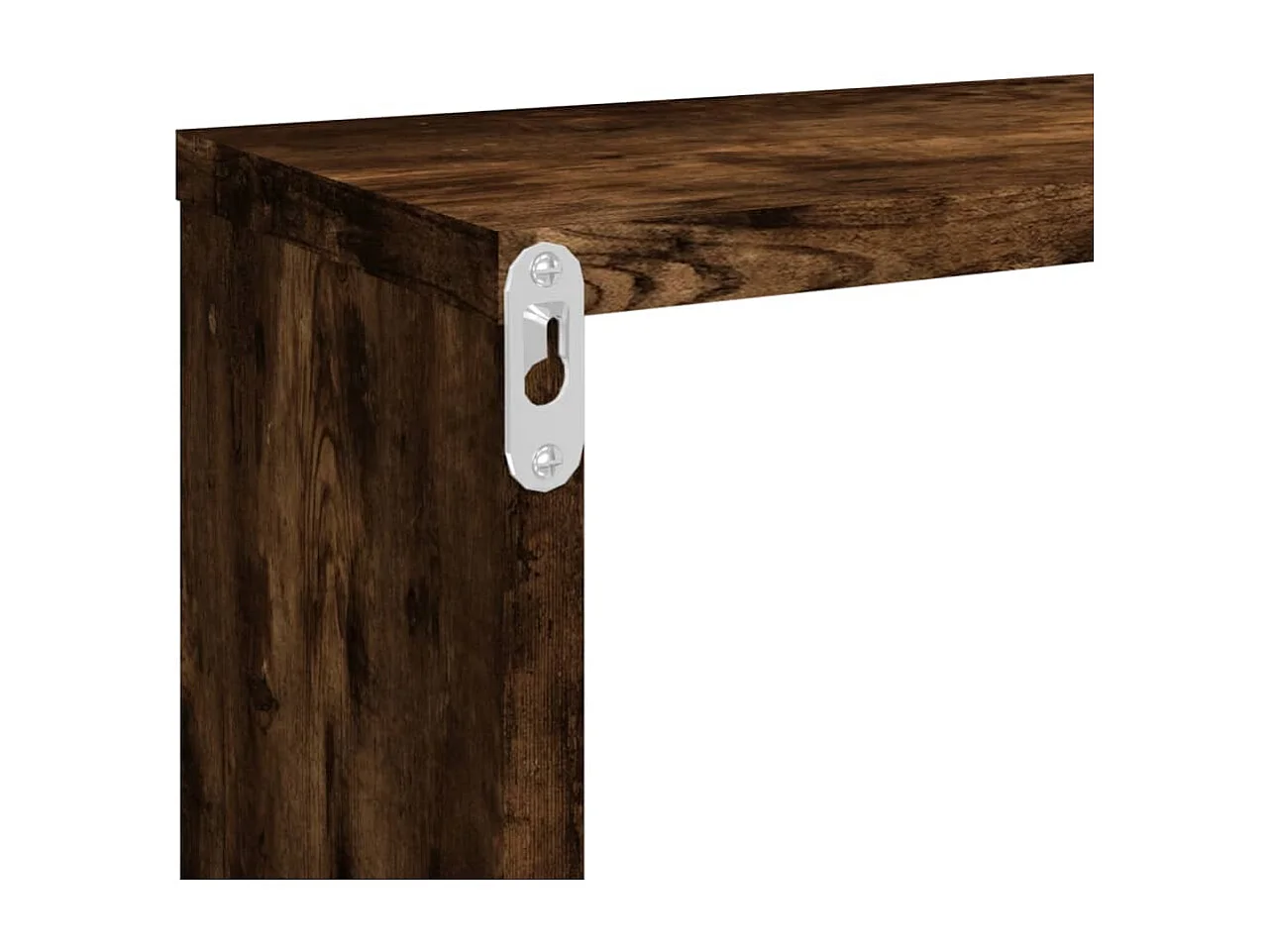 Wandschappen kubus 2 st 80x15x26,5 cm hout gerookt eikenkleurig