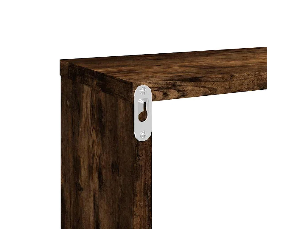 Wandregale 2 Stk. Räuchereiche 80x15x26,5 cm Holzwerkstoff