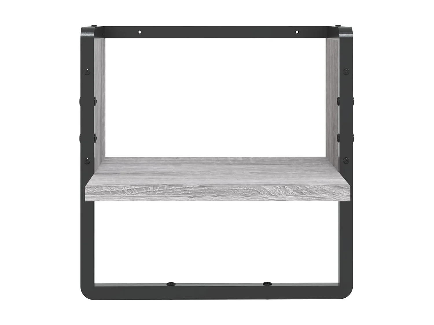 Wandregal mit Stange Grau Sonoma 30x25x30 cm