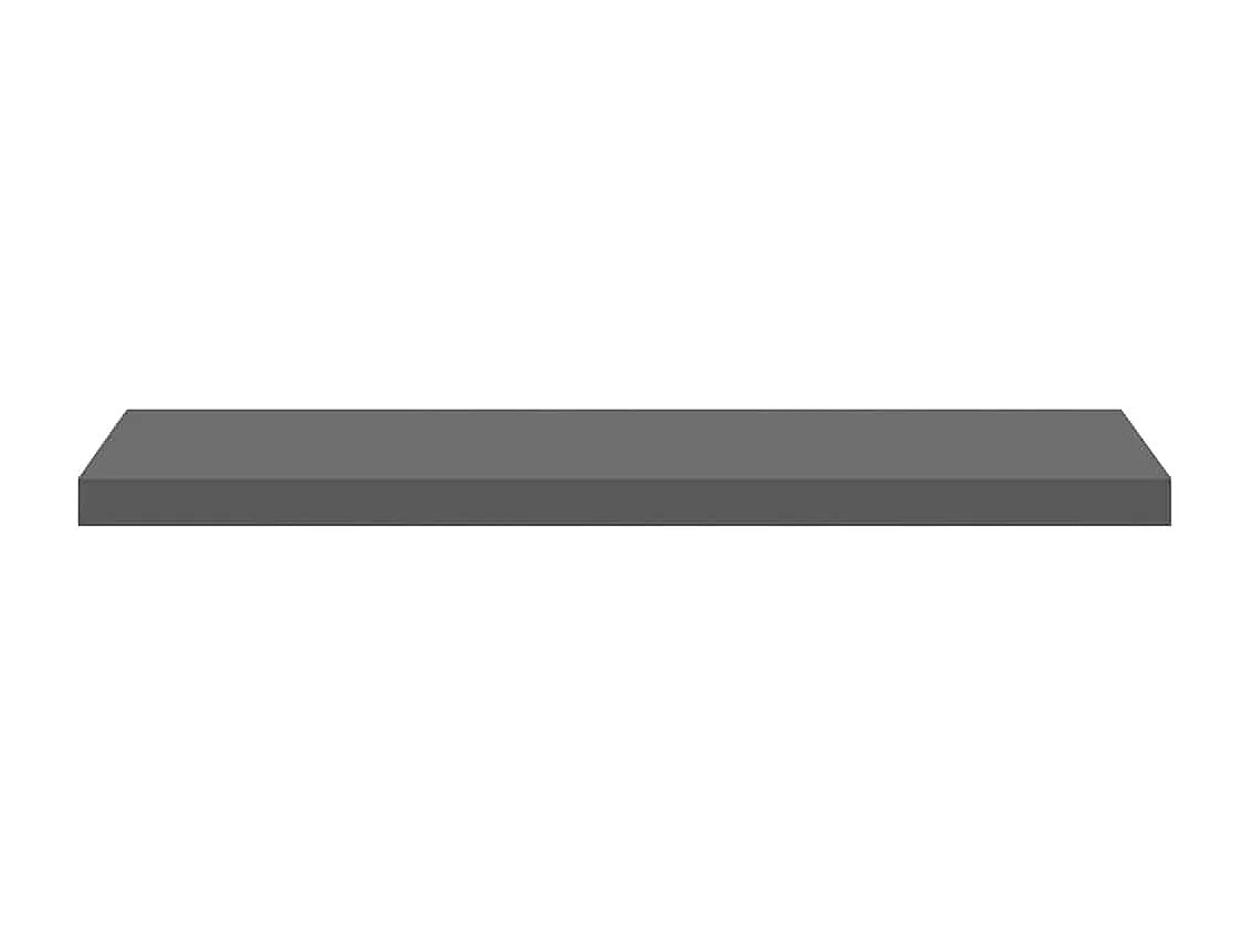 Étagère murale flottante Gris brillant 90x23,5x3,8 cm MDF