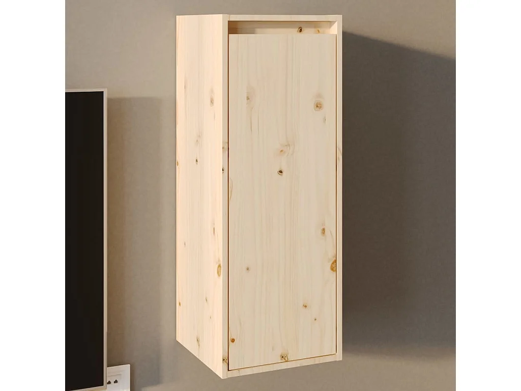Armario de pared de madera maciza de pino 30x30x80 cm