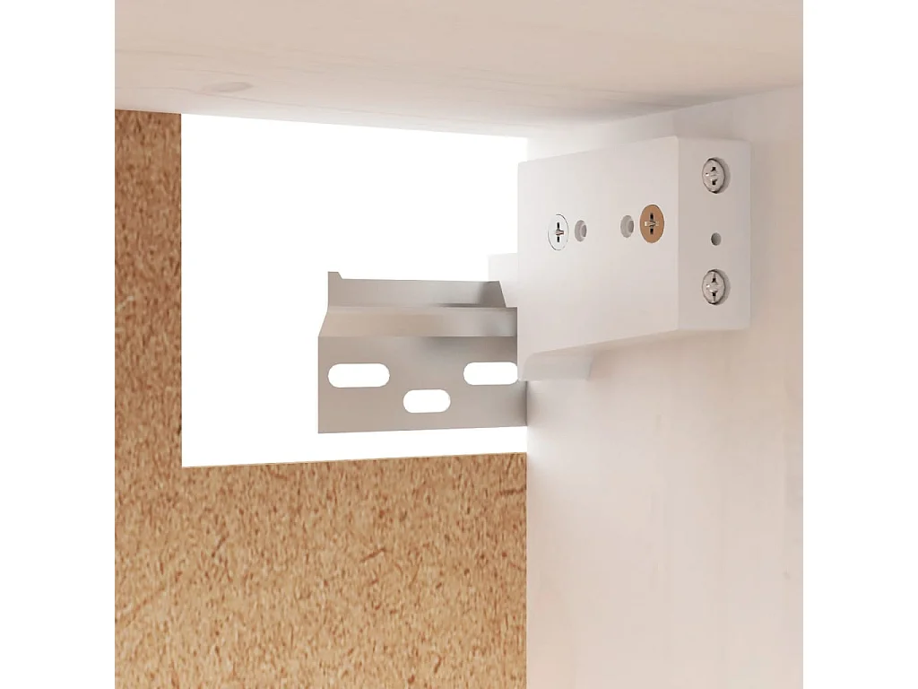 Wandkasten 2 st 60x30x35 cm massief grenenhout wit
