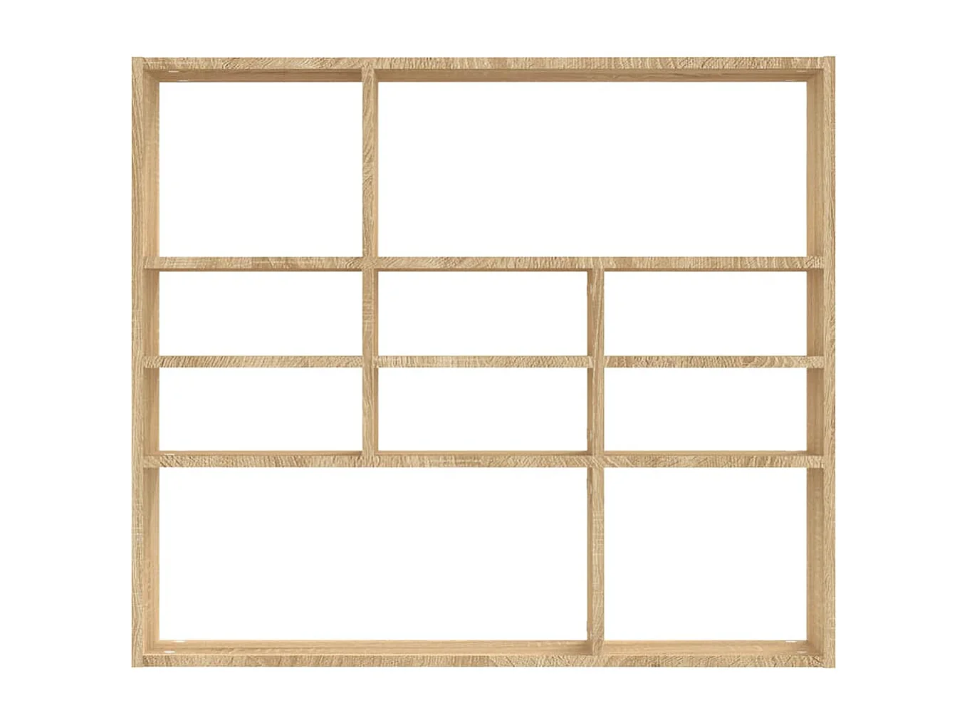 Wandschap 90x16x78 cm bewerkt hout sonoma eikenkleurig