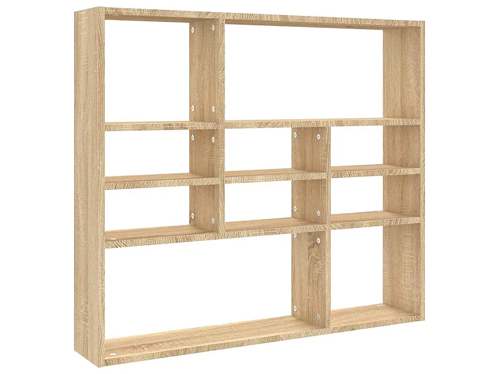 Wandschap 90x16x78 cm bewerkt hout sonoma eikenkleurig