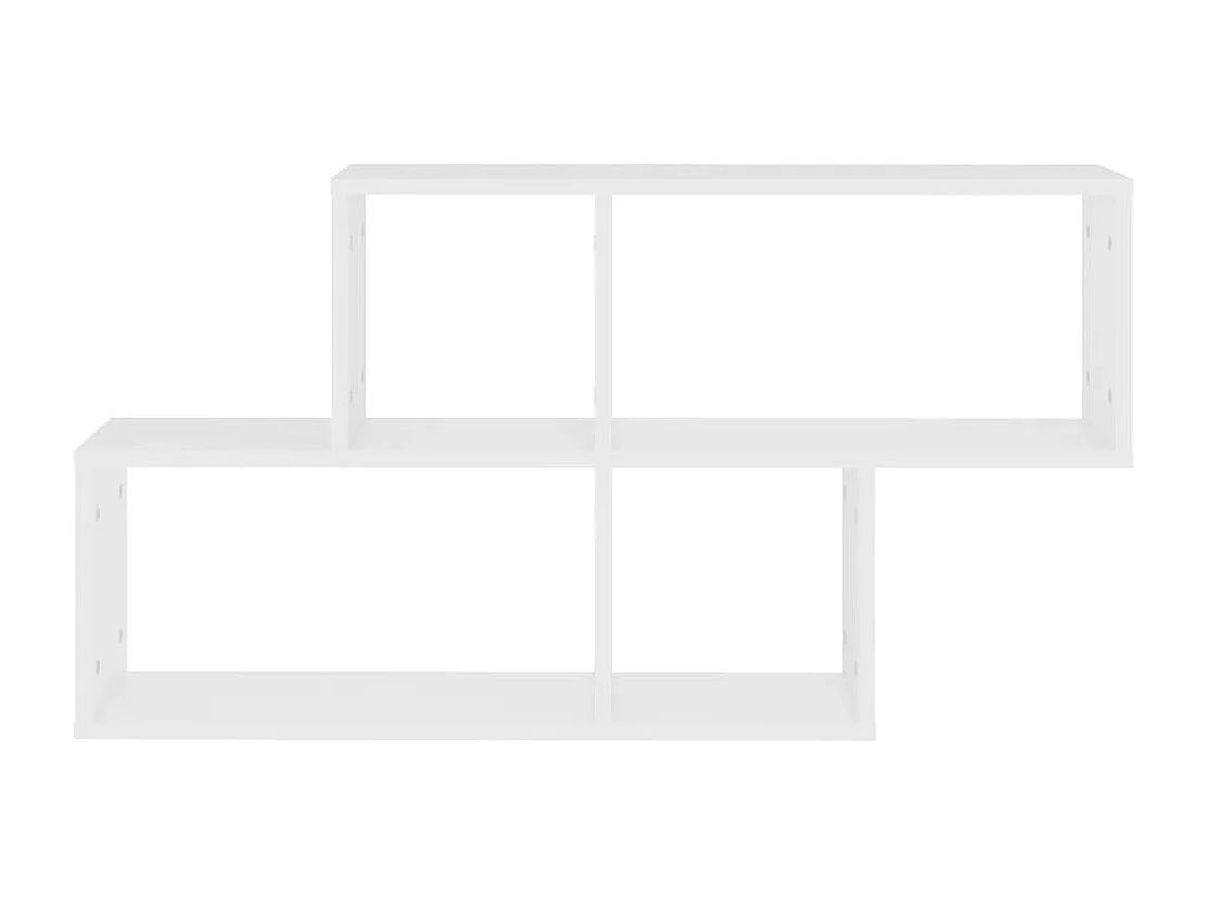 Estantería de pared madera contrachapada blanco 100x18x53 cm