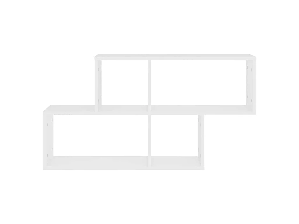 Wandschap 100x18x53 cm bewerkt hout wit
