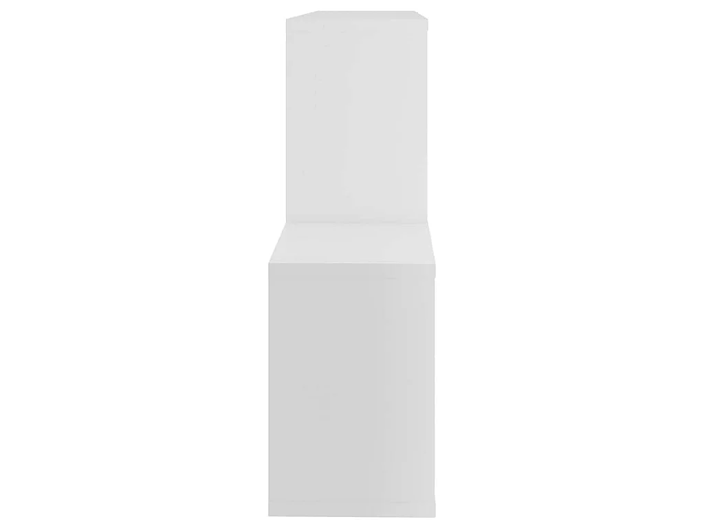 Wandschap 100x18x53 cm bewerkt hout wit