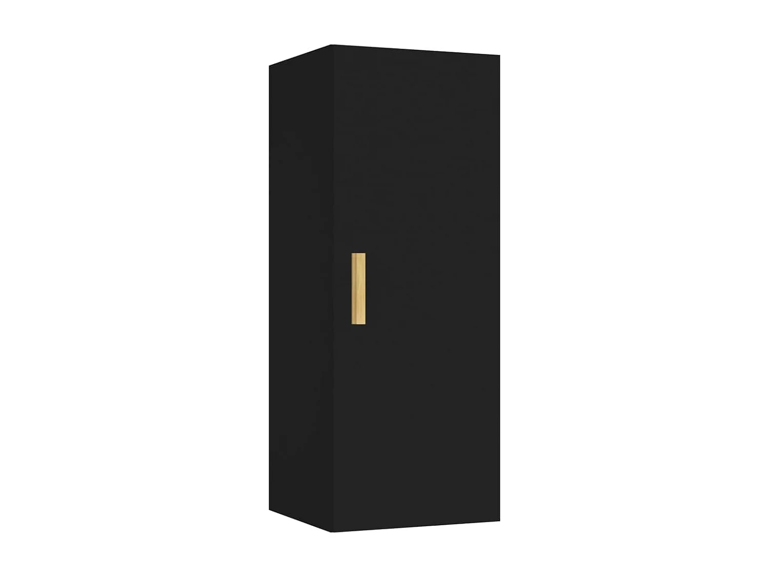 Wandkast 34,5x34x90 cm bewerkt hout zwart