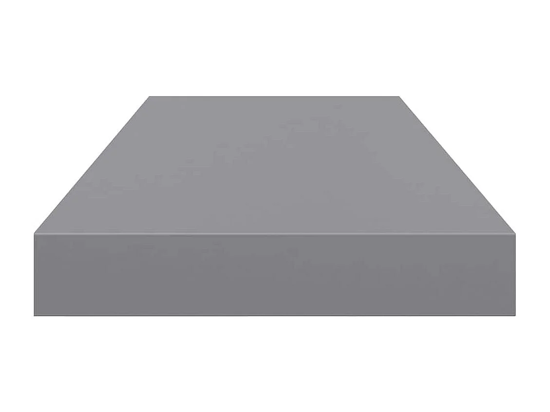 Étagères murales flottantes 2 pcs Gris 60x23,5x3,8 cm MDF