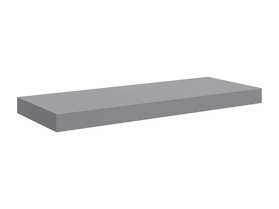 Étagères murales flottantes 2 pcs Gris 60x23,5x3,8 cm MDF
