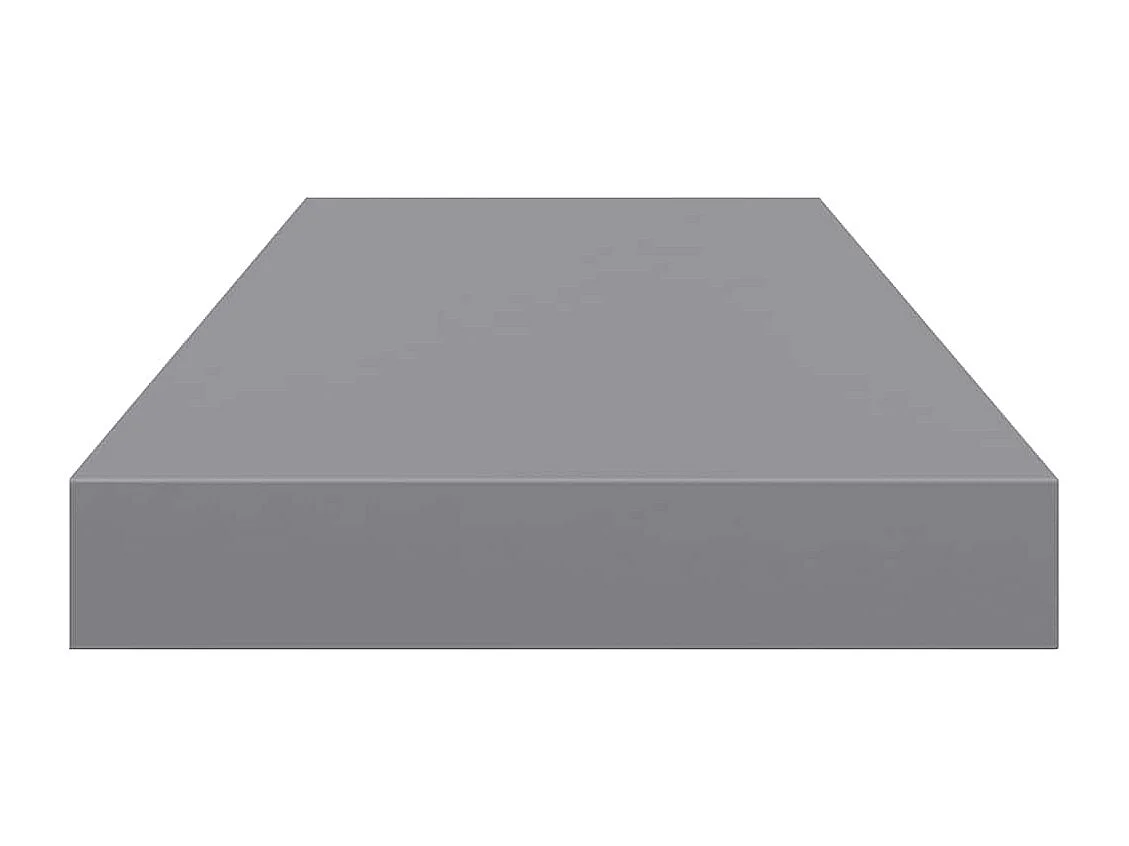 Étagères murales flottantes 2 pcs Gris 60x23,5x3,8 cm MDF