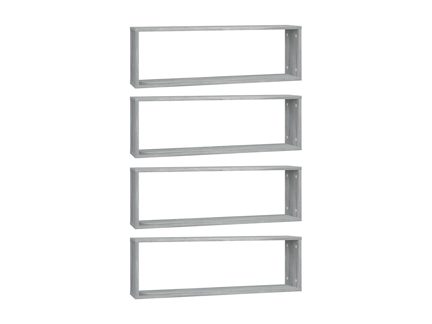 Mensole Cubo Muro 4 Grigio Sonoma 80x15x26,5 Legno Multistrato