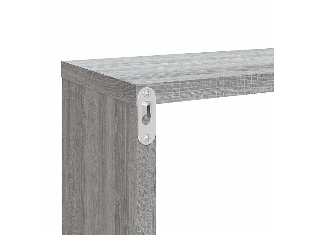 Étagères murales cubiques 4 pcs Sonoma gris 80x15x26,5 cm